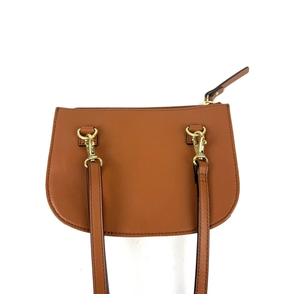 Lo & Sons Waverley Convertible Crossbody Bag Sienna Brown Nappa Leather NEW
